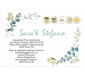 Invito in carta piantabile