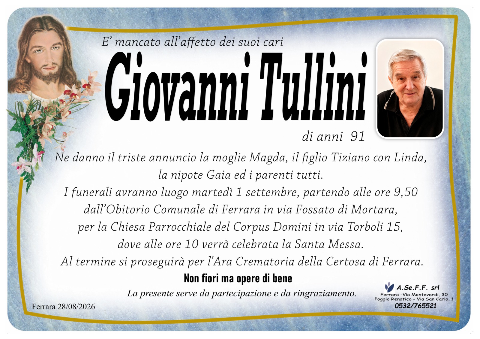 Scopri di più sull'articolo In Memoria di Giovanni